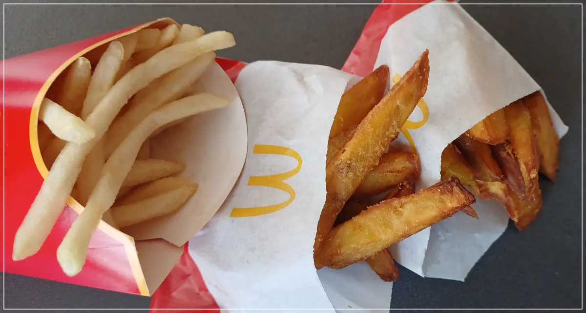 맥도날드-고구마후라이-후렌치후라이-비교