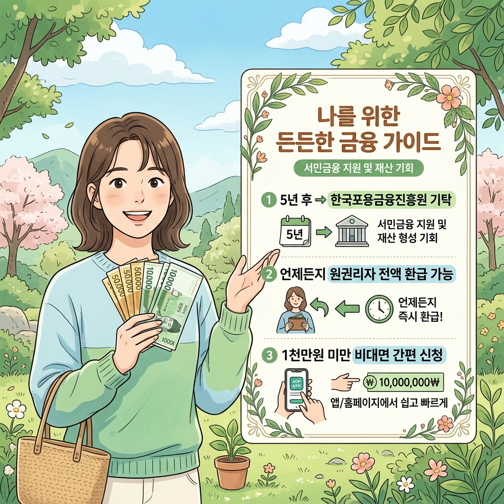 서민금융진흥원 휴면예금 찾아줌 환급 신청 절차 비대면 한도