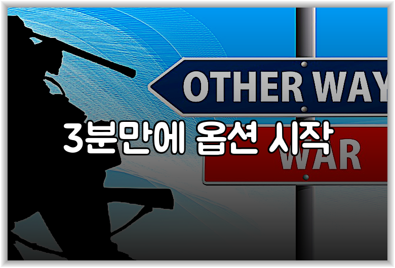 3분만에 옵션 시작