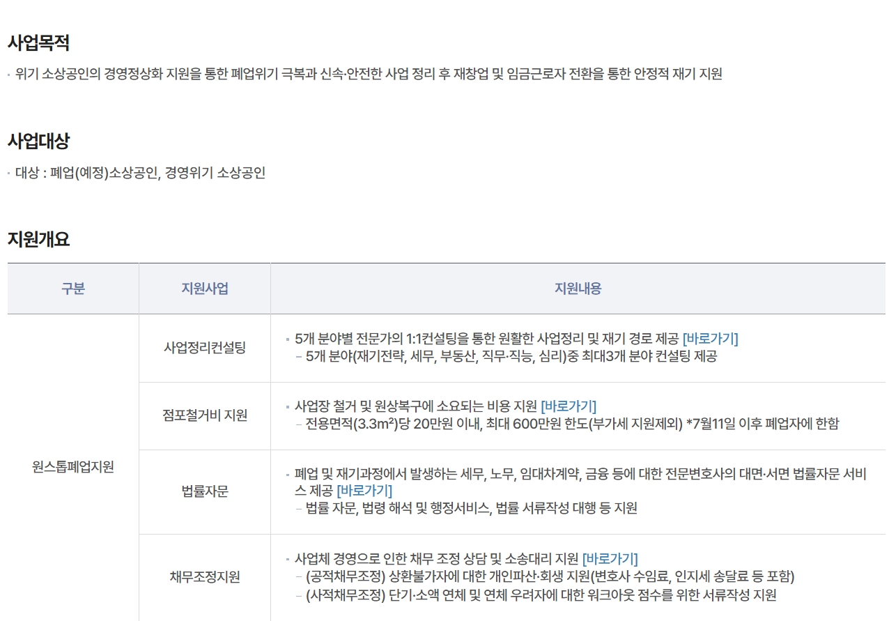 소상공인 원스톱 폐업지원 알아보기