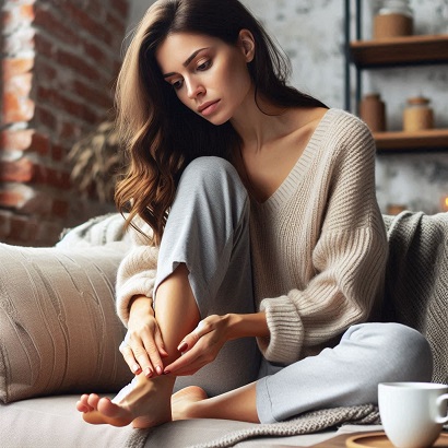 발가락에 이상을 느낀 여자