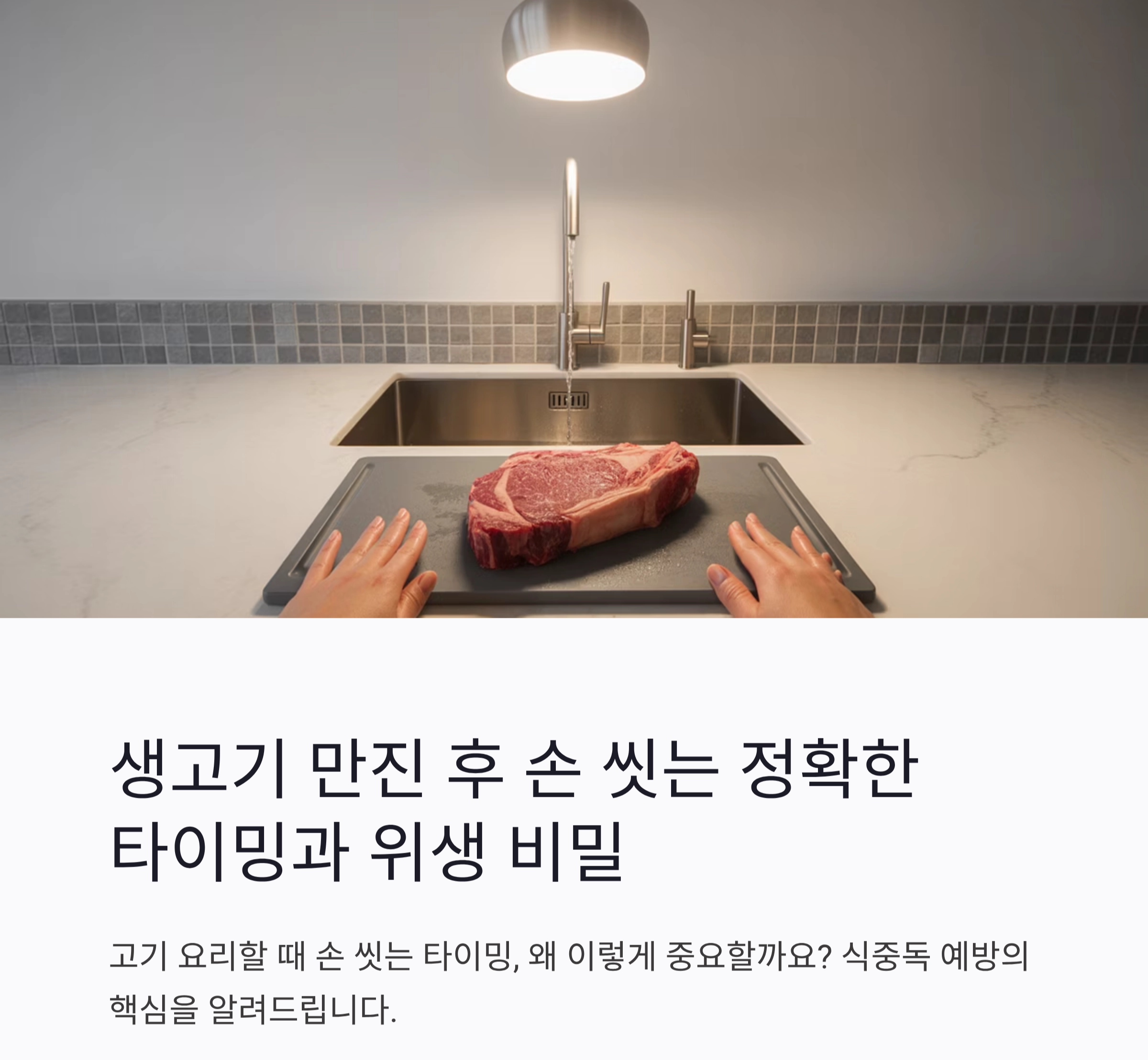 생고기 만진 후 손 씻는 정확한 타이밍과 위생 비밀