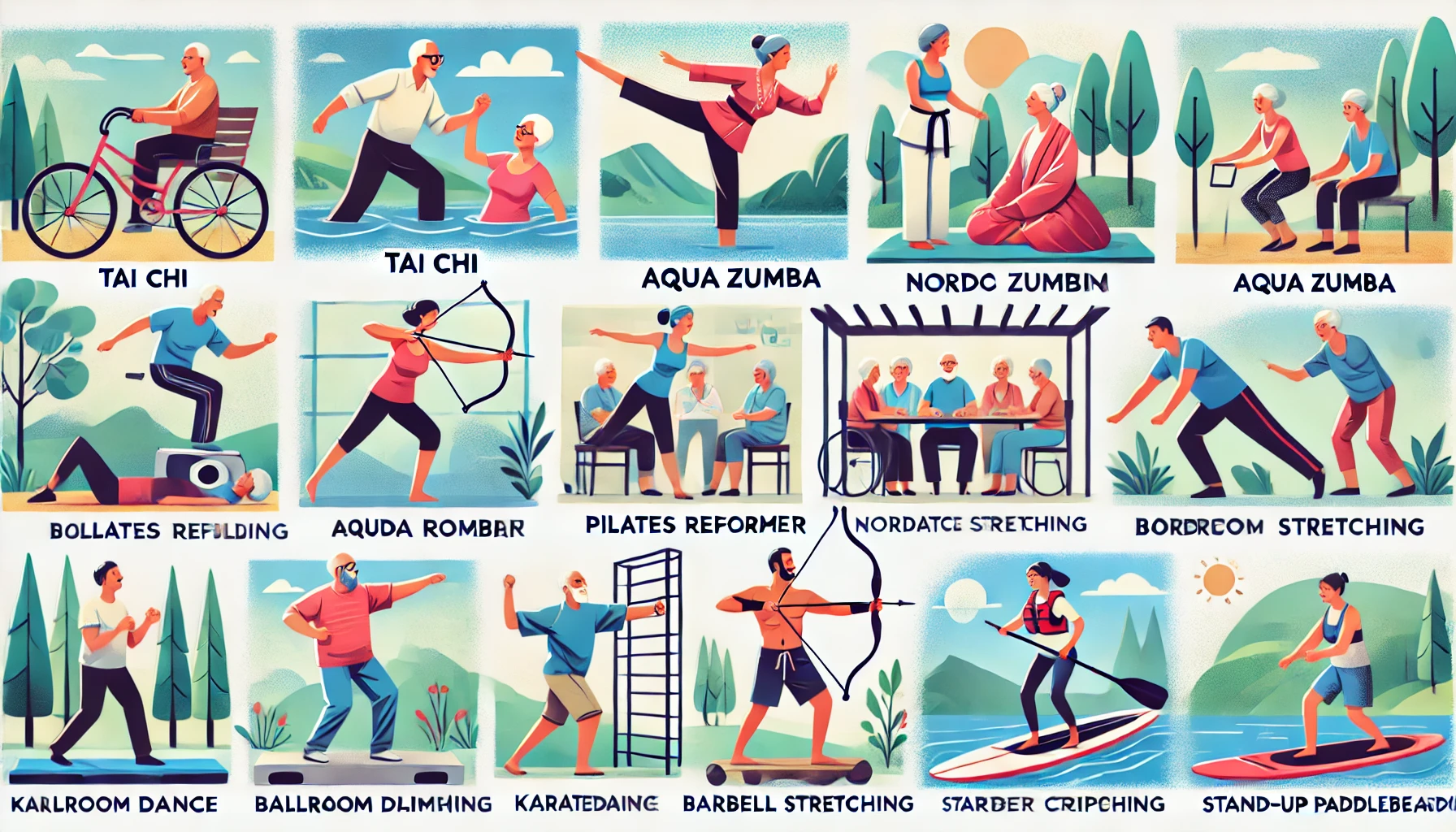 노년 운동 사진