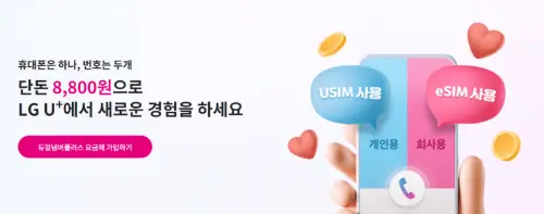 듀얼넘버 플러스 신청서 작성