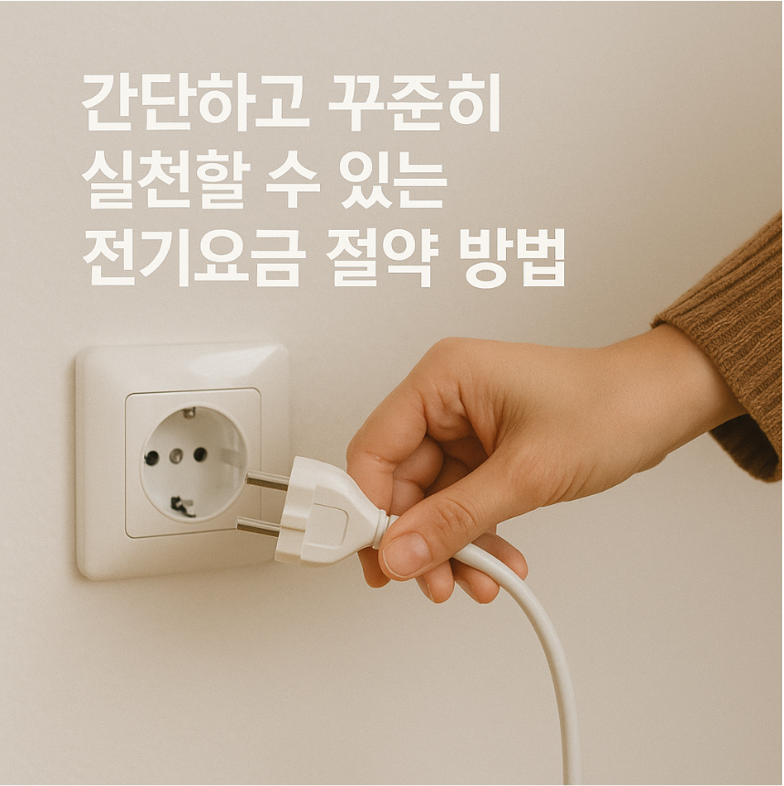 간단하고 꾸준히 실천할 수 있는 전기요금 절약 방법