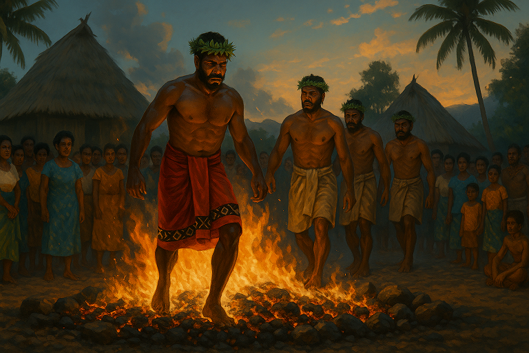 불길 위를 걷는 용기와 전통 피지의 사우루 축제 (정령신앙,통과의례,공동체)