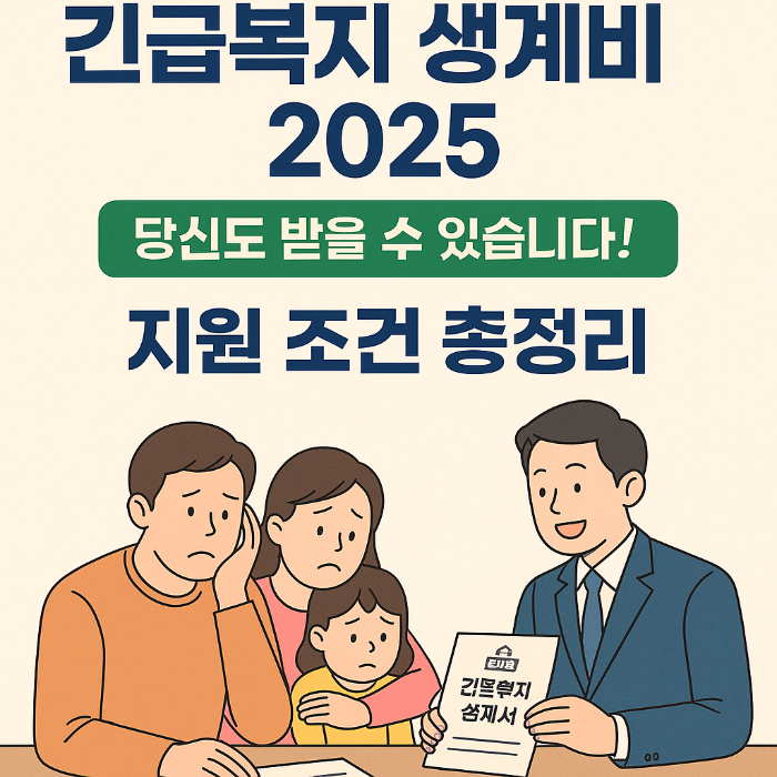 긴급복지 생계비 2025 요약 이미지