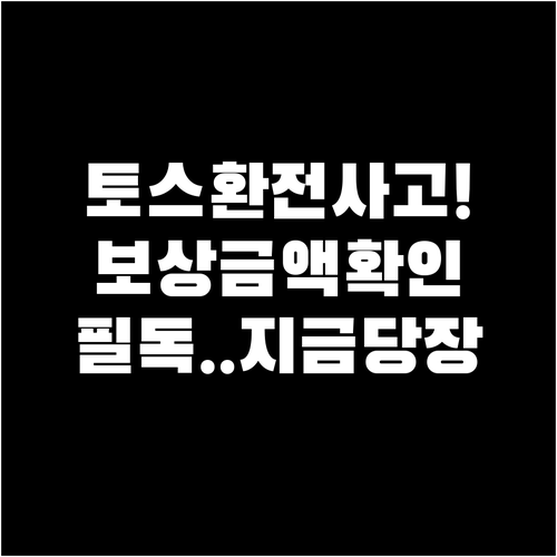 토스뱅크 환전 사고 대응 현황과 개별..