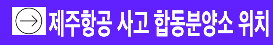 주항공 무안공항 항공기 사고 합동분향소 위치