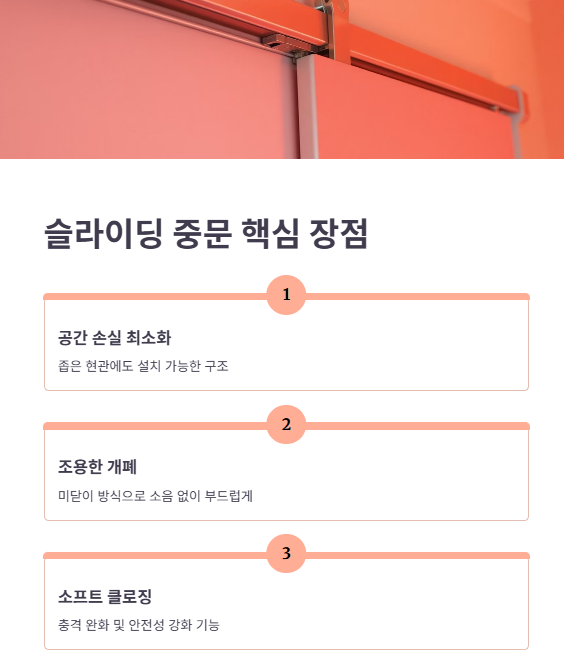 슬라이딩 중문: 공간활용의 정석