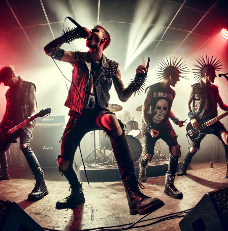 열정과 반항심이 가득한 펑크 밴드의 무대