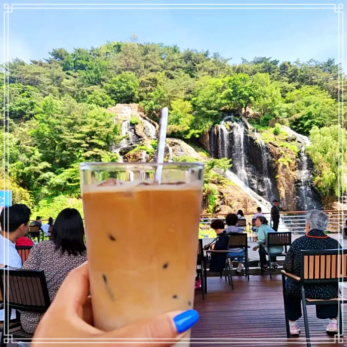 서대문, 홍제천 맛집 폭포뷰, 외부 음식 반입 가능, 아메리카노