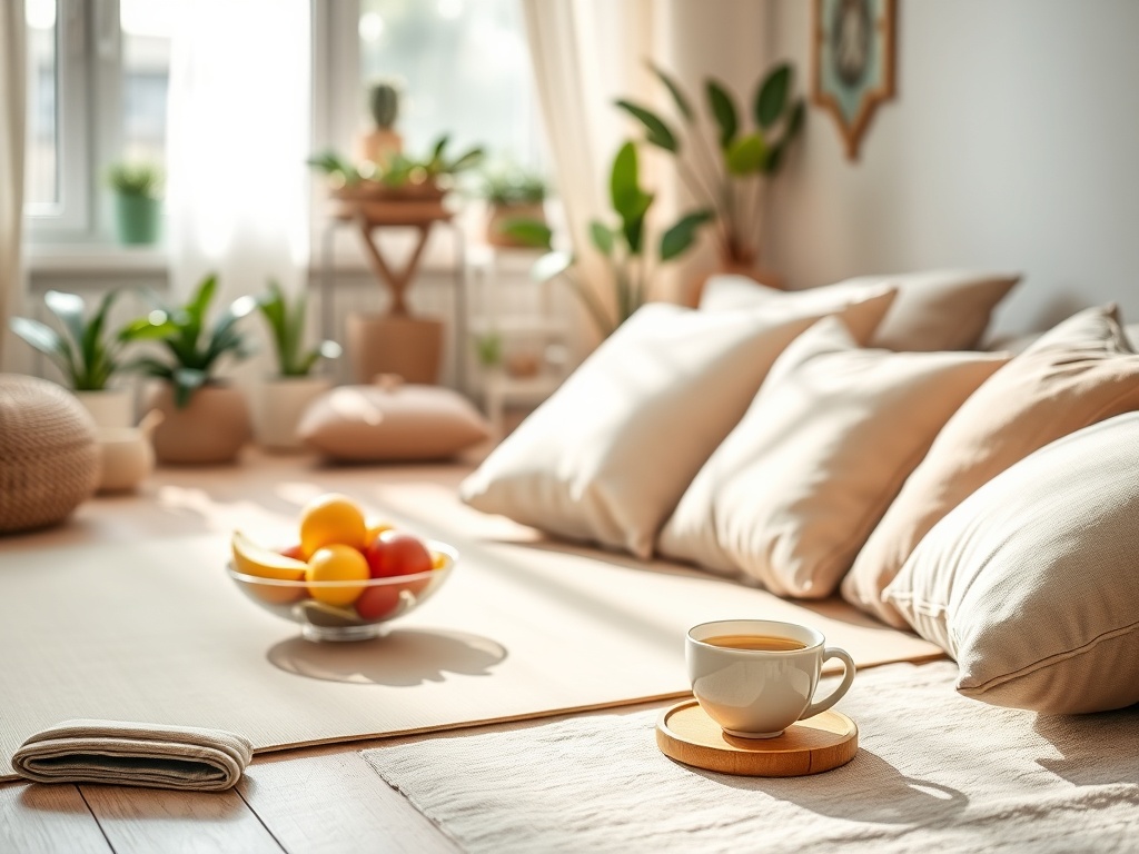 건강한 생활습관과 정신적 웰빙 관련 사진