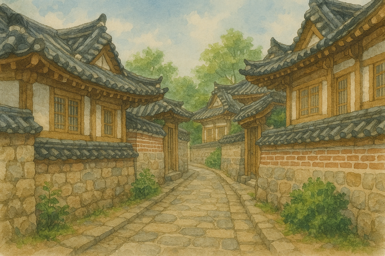 한옥 마을의 고요한 골목