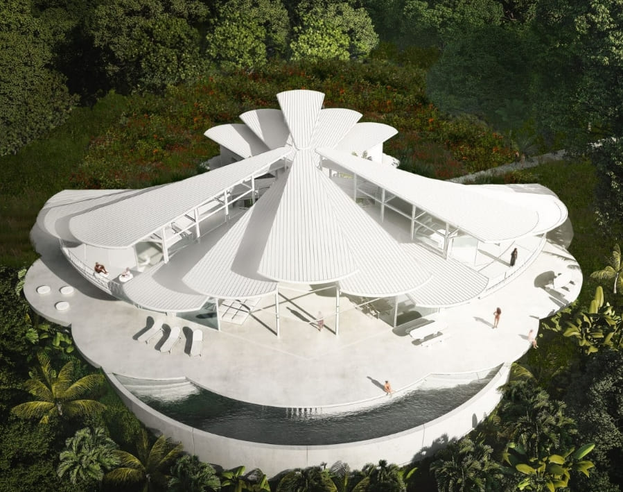 코스타리카 해변을 내려다보는 독특한 새 모양 하우스 Unique Bird-Shaped House Overlooks the Beach in Costa Rica