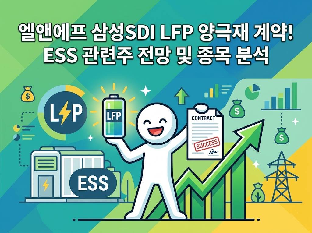 엘앤에프 삼성SDI LFP 양극재 계약! ESS 관련주 전망 및 종목 분석