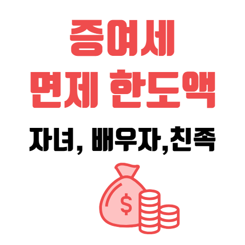 증여세 면제 한도액