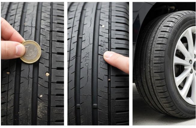 타이어 수명 확인법 (교체시기, 마모선 점검, 제조일자 확인) 이미지