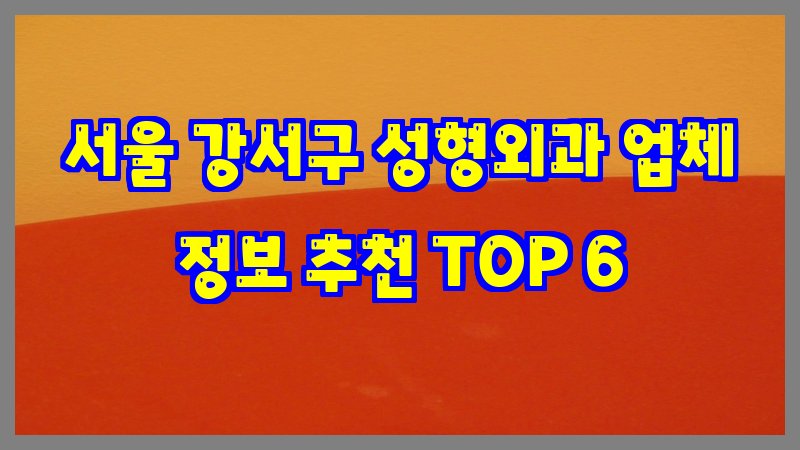 서울 강서구 성형외과