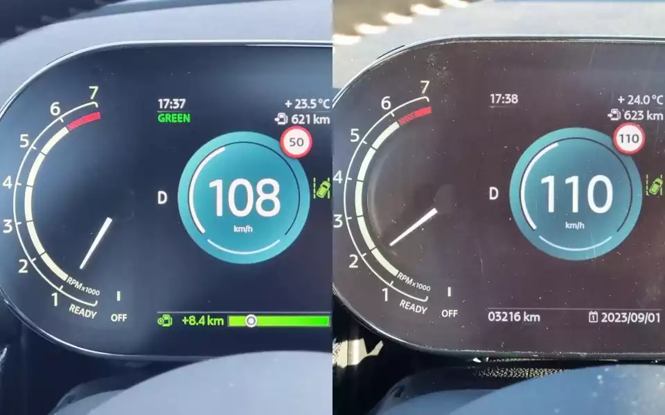 클럽맨 S는 관성 주행을 지향하는 코스팅 모드에 적극적이었습니다. 오른쪽 미드 모드에서는 작동하지 않습니다.