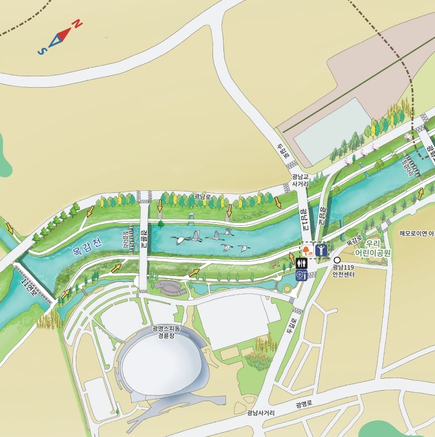 광명시 목감천 안내도 1