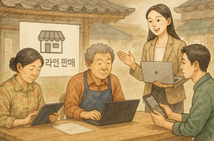 전통 시장 상인 디지털 마케팅 교육 관련 이미지