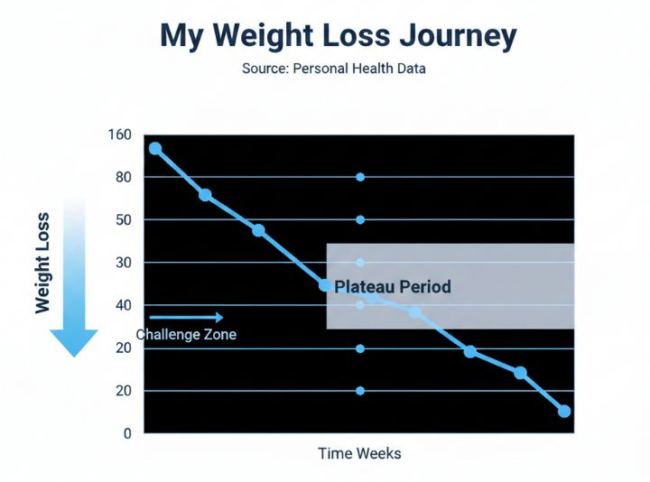 alt ="다이어트 진행에 따른 체중 변화 그래프"
