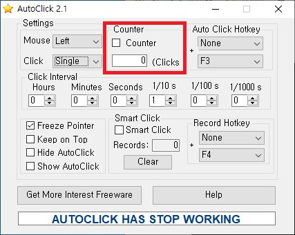 오토마우스 AutoClick 2.1 다운로드 및 사용 방법4