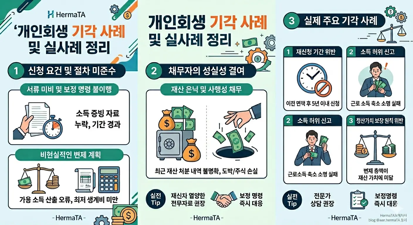 개인회생 기각 사례 정리 이미지