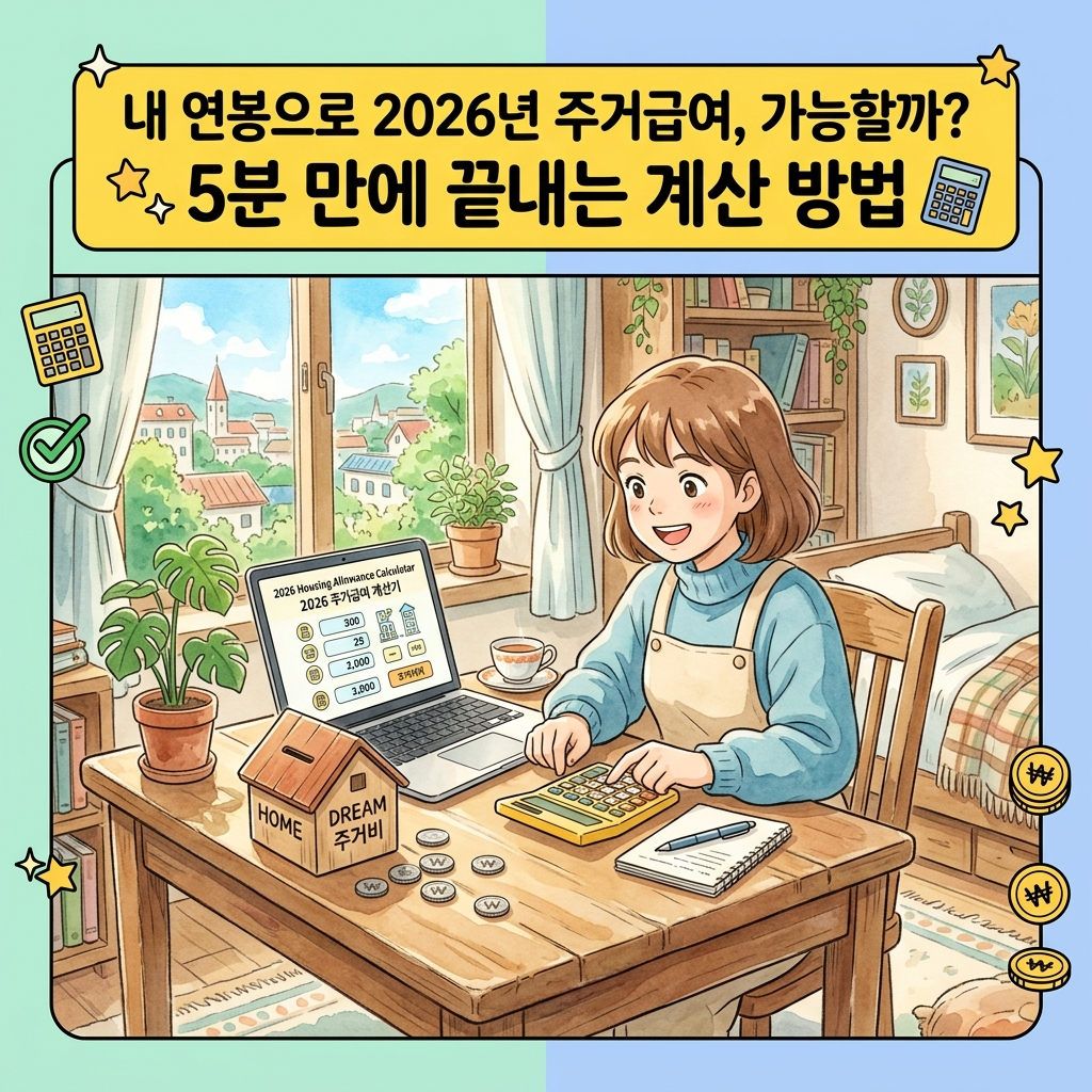 2026년 주거급여 신청 자격 및 소득인정액 계산 방법