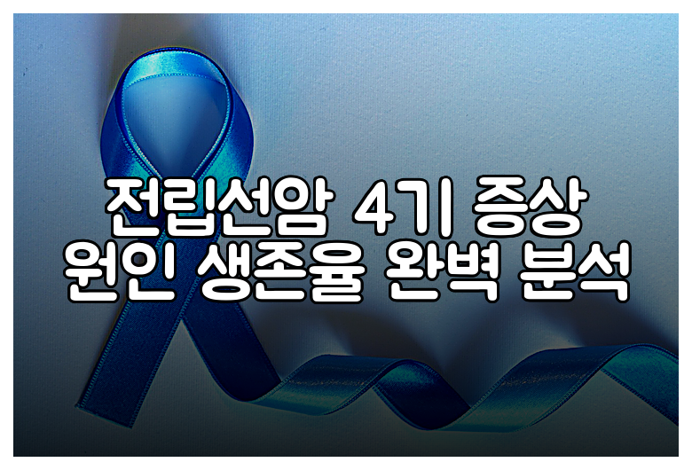전립선암 4기 증상 원인 생존율 완벽 분석