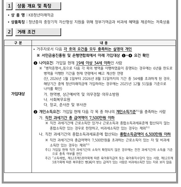 청년미래적금 가입조건 신청기간 및 금리&middot;정부기여금 매칭비율 총정리