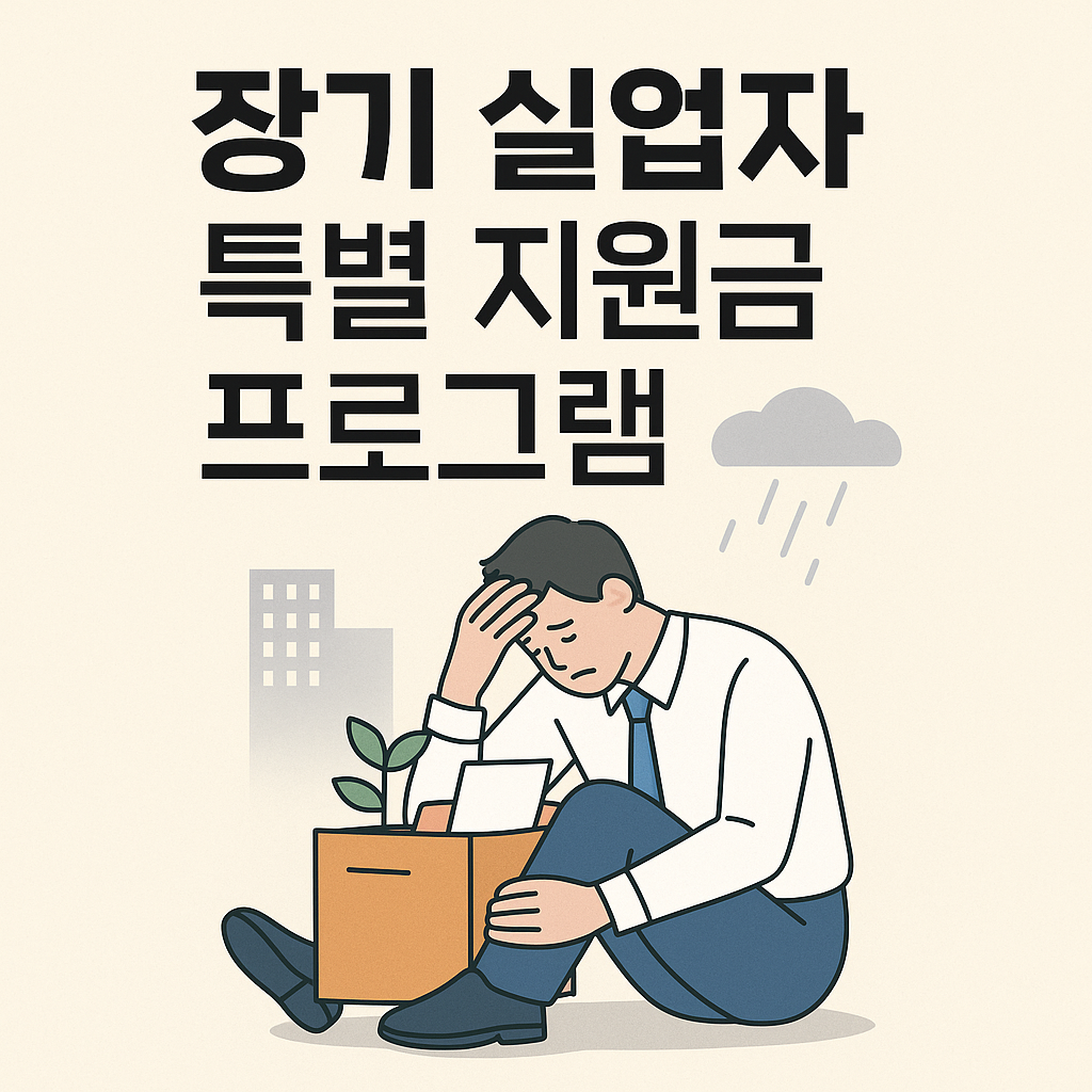 장기 실업자 특별 지원금 프로그램 포스터 이미지