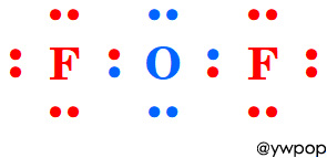 Lewis dot structure of OF2