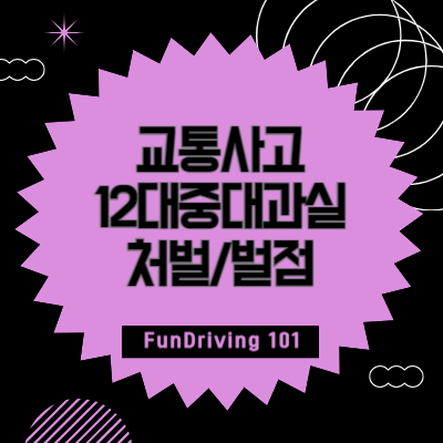 교통사고 12대중대과실 처벌 및 벌점 종류