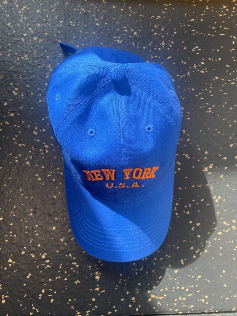 윅 WICK NEW YORK U.S.A 워싱 빈티지 볼캡 모자 야구모자 블루 BLUE
