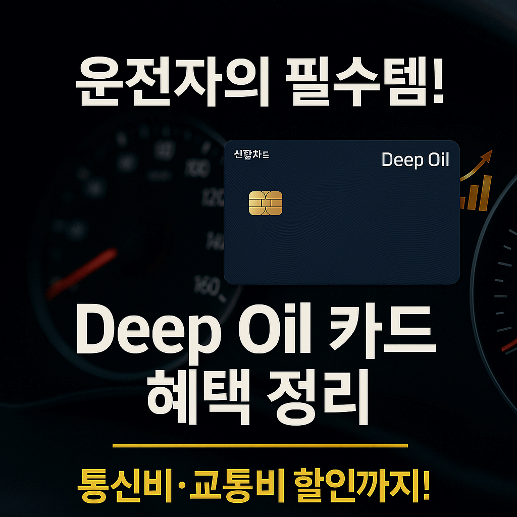 [신한카드 Deep Oil 카드] 주유비 아끼는 최고의 선택? 혜택부터 신청 꿀팁까지!
