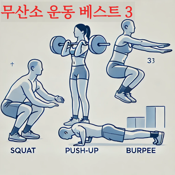 무산소 운동 베스트 3 이미지