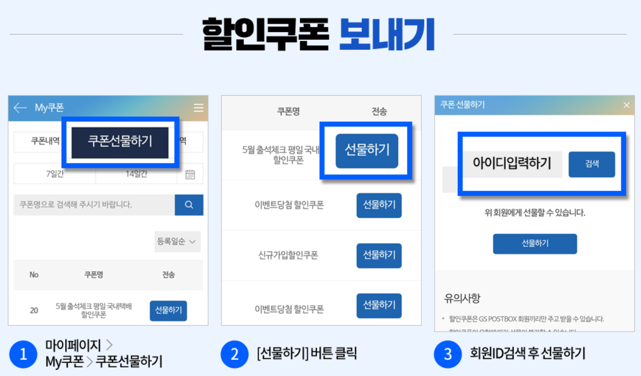 GS25 쿠폰 선물하기