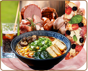 라면 햄 소시지 피자