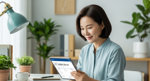 웹사이트에서 등급 결과를 조회 중인 모습