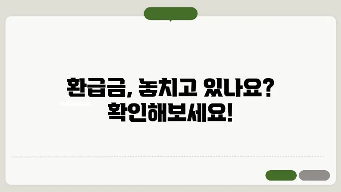 국세청 환급금 신잰