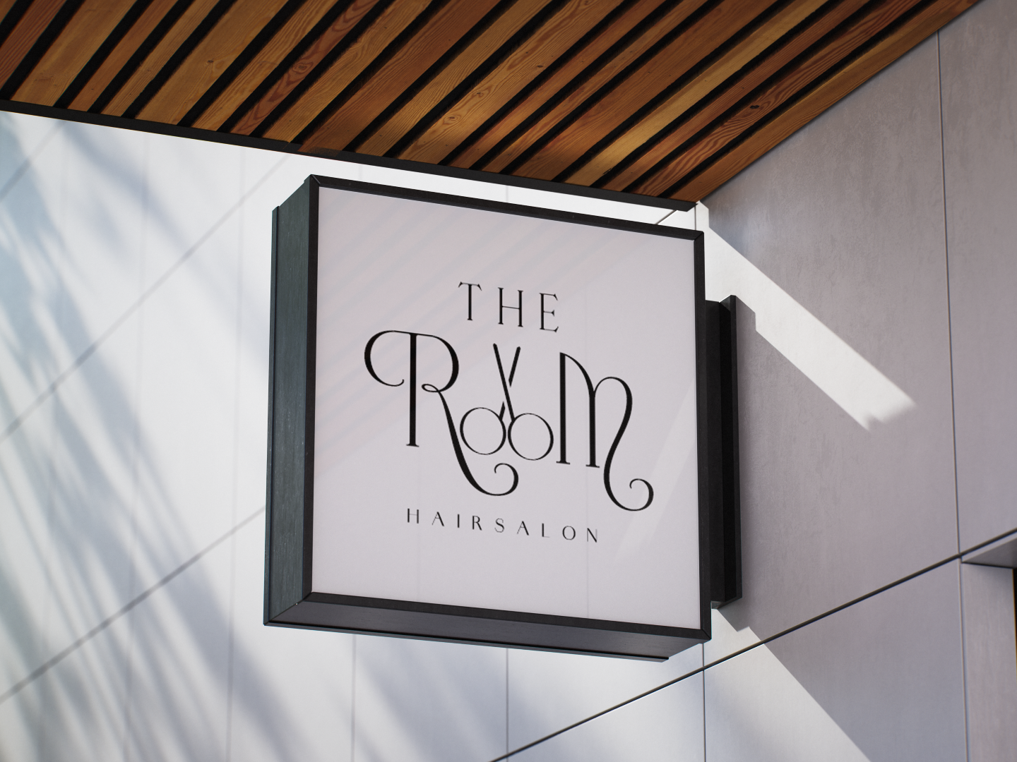 로고 디자인 목업 고급스러운 미용실