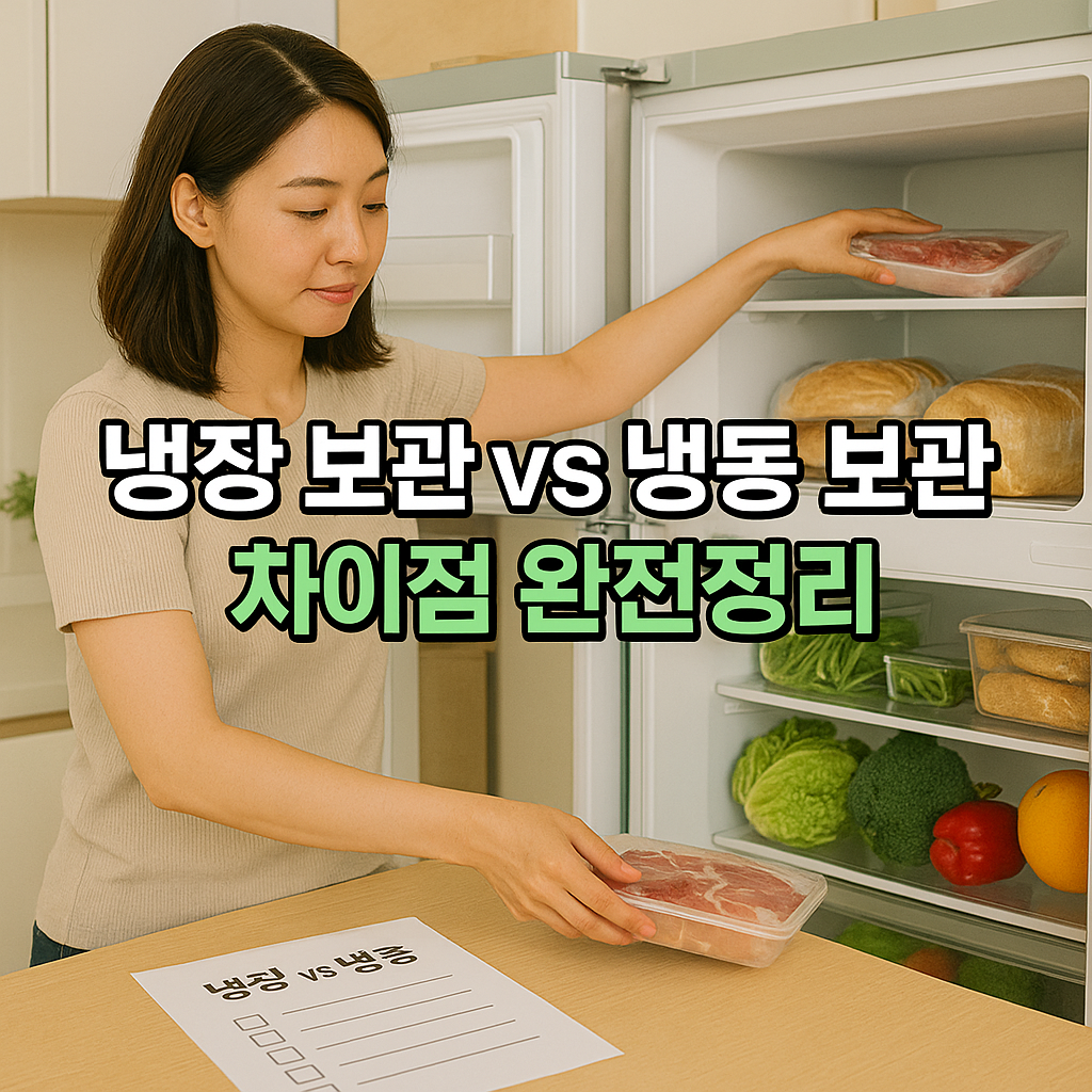 냉장 보관 vs 냉동 보관