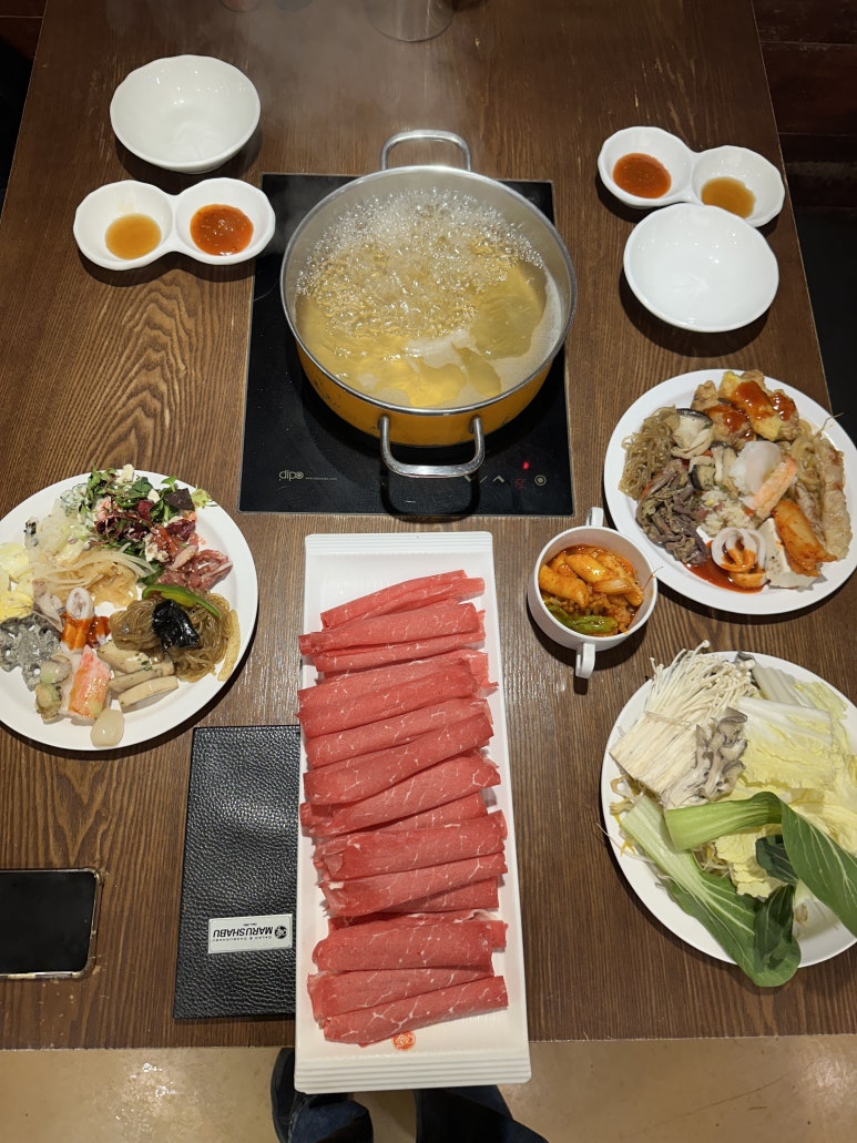 마루샤브 구의점 소고기 샤브샤브 고기 구성