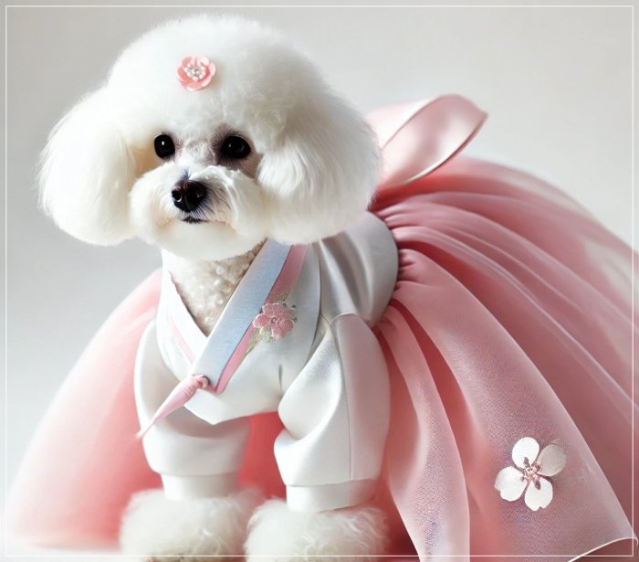 한복입은 강아지