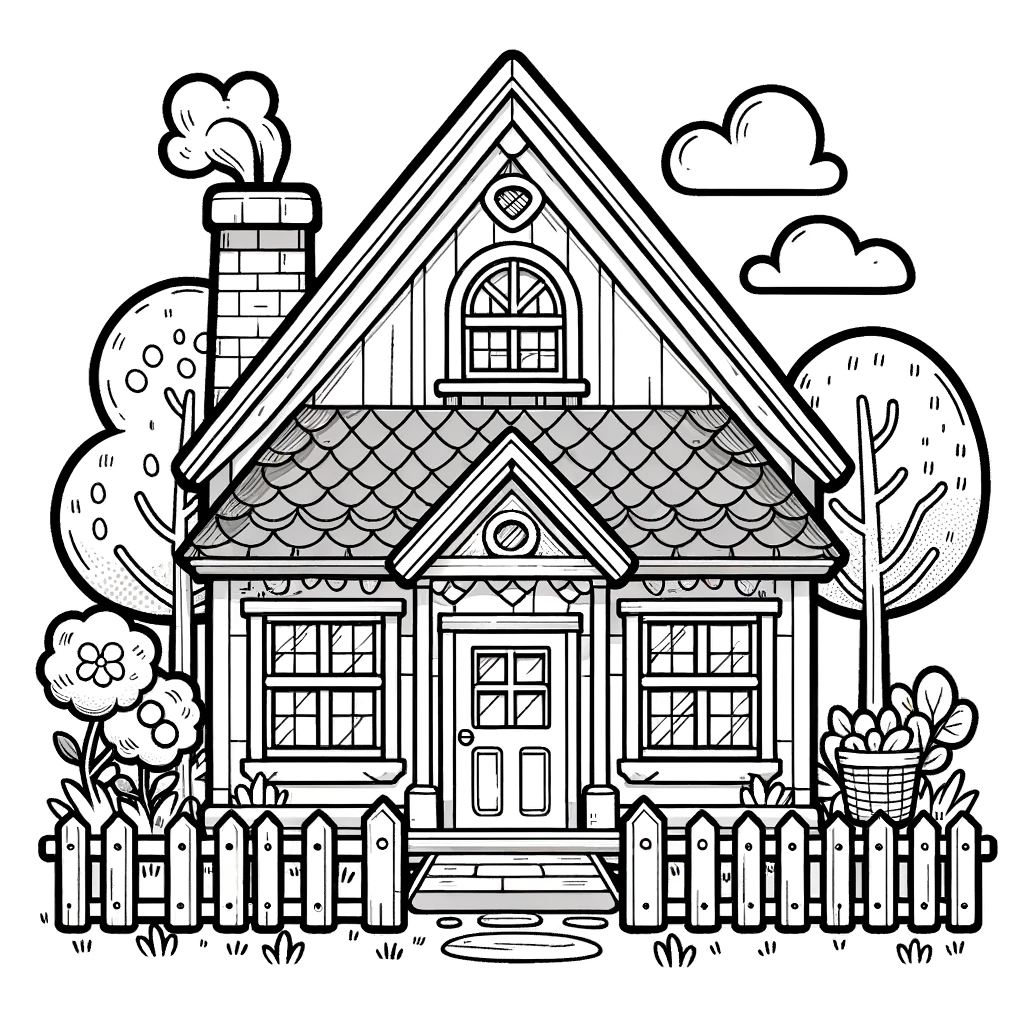 예쁜 집 색칠공부 도안