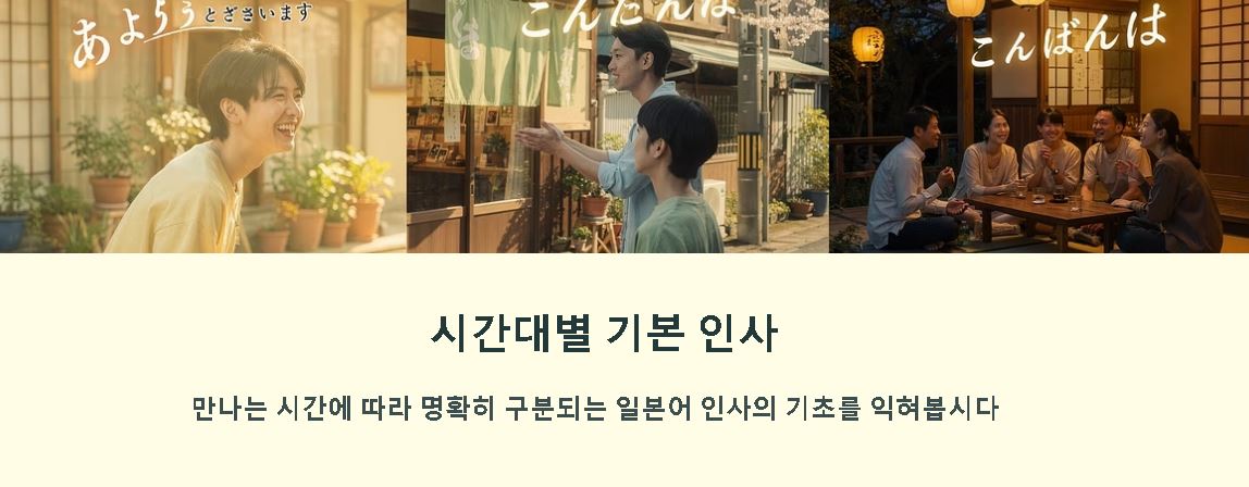 일본어 인사말 모음