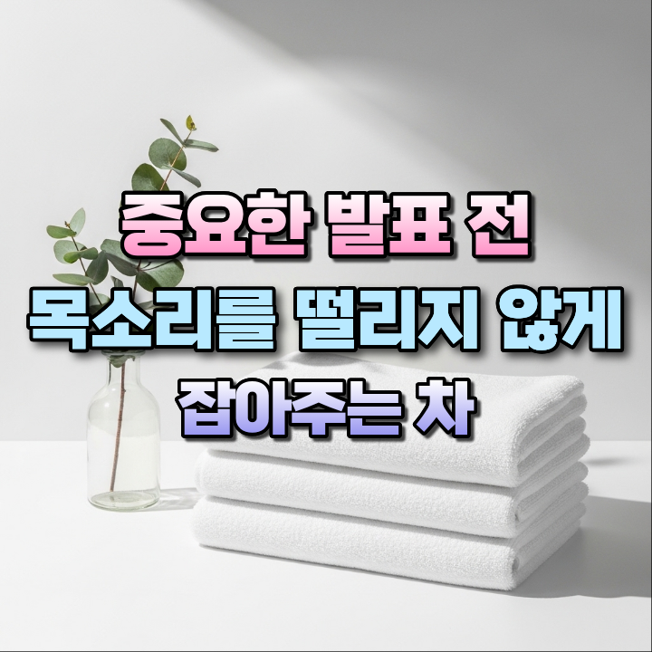 중요한발표전목소리를떨리지않게잡아주는차