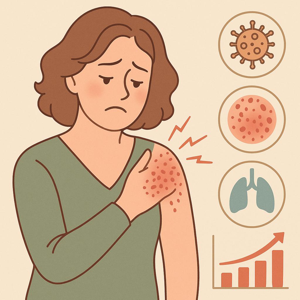 대상포진 원인 증상 합병증 통계 총정리 이미지 만화체 그림